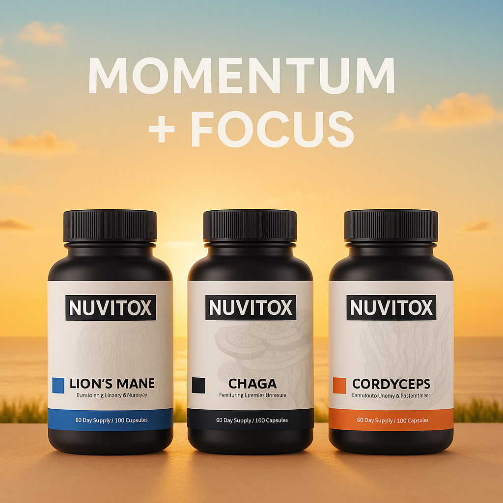 NUVITOX Momentum + Focus Day Bundle | Capsules for Energy, Clarity & Immunity