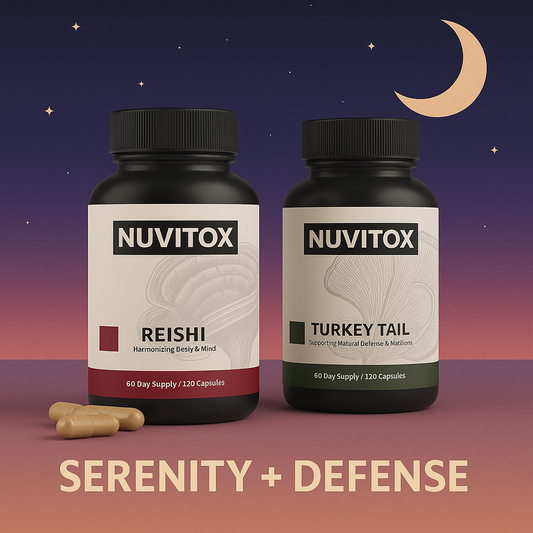 NUVITOX Serenity + Defense Night Bundle |Capsules for Sleep, Immunity & Recovery
