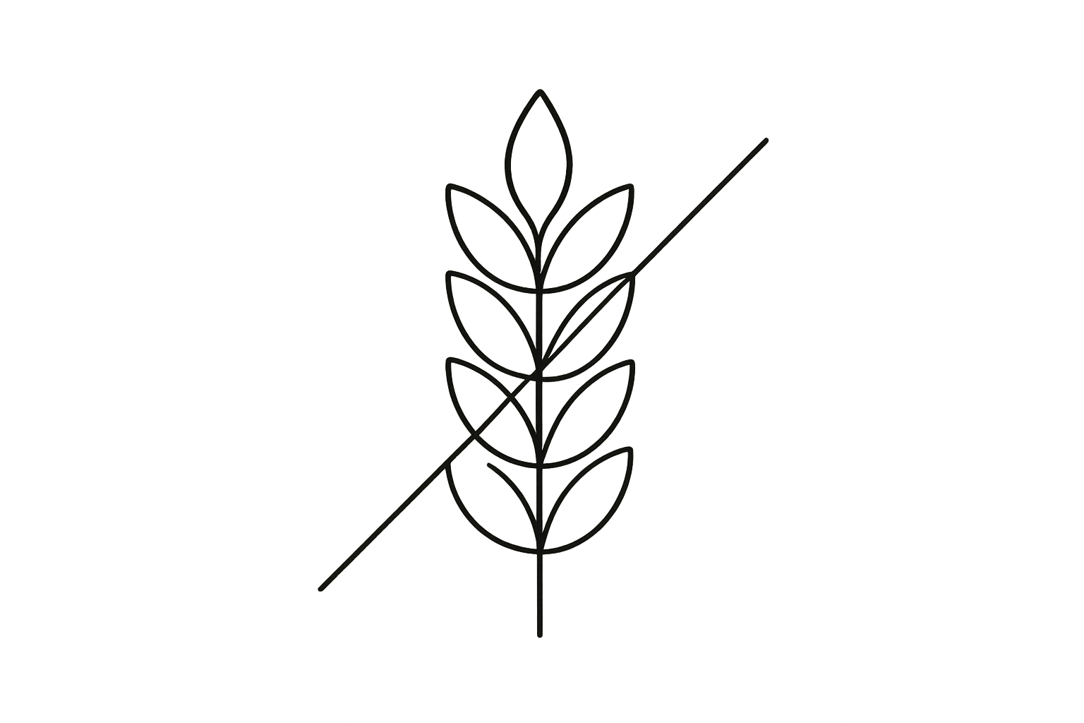 GLUTEN FREE SIMPLE ONE LINE DEISGN NO TEXT 